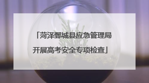 菏泽鄄城县应急管理局开展高考安全专项检查